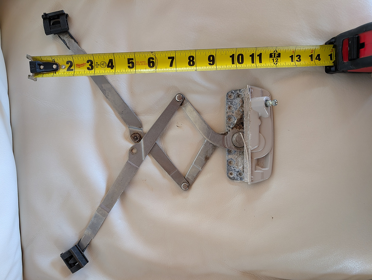 window crank with tape